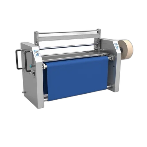 3d render, modern, textile, machine, metal, frame, blue, fabric transparent PNG cut-out