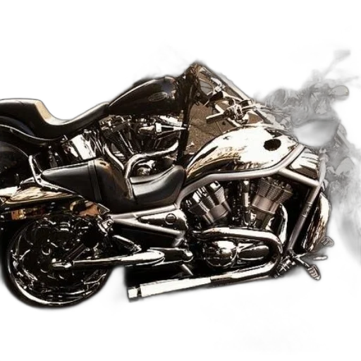 weapon, jewelry, photorealistic, 3d render, concept art, two, shiny, motorcycles transparent PNG cut-out