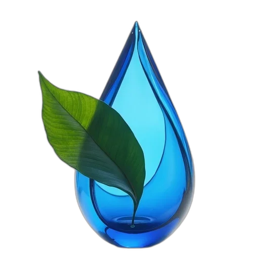bottle, 3d render, photorealistic, blue, glass, sculpture, smooth, glossy transparent PNG cut-out