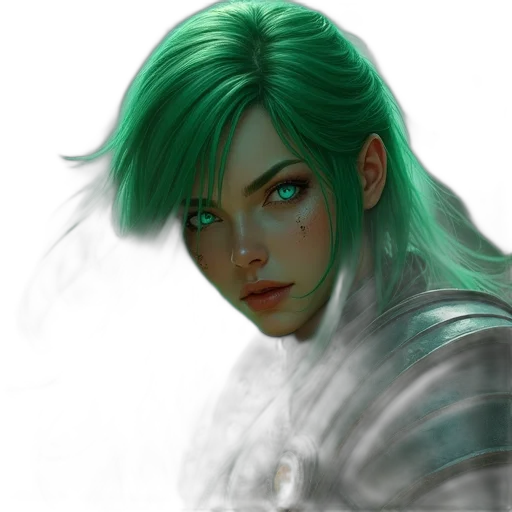 face, fantasy art, concept art, photorealistic transparent PNG cut-out