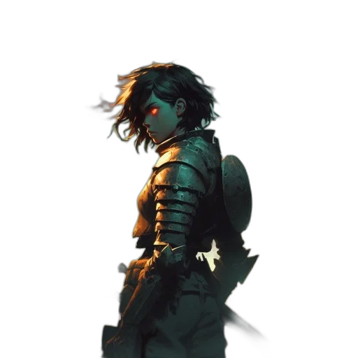 sword, jacket, weapon, dragon, concept art, cyberpunk, fantasy art, comic book art transparent PNG cut-out