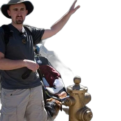 staff, hat, weapon, sword, man, sunglasses, stands, next transparent PNG cut-out