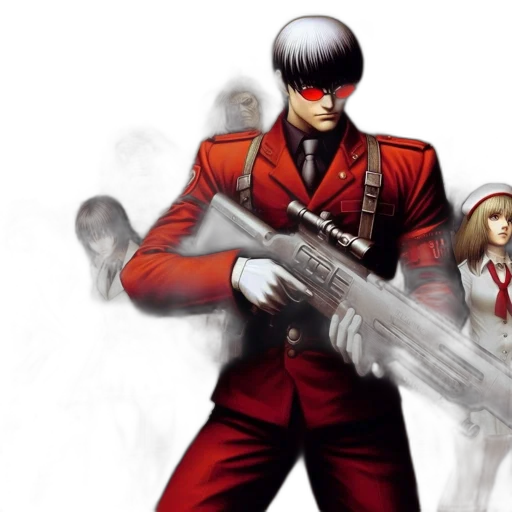 weapon, staff, concept art, comic book art, anime, red, dimly, lit transparent PNG cut-out