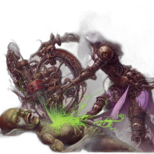 weapon, staff, concept art, fantasy art, photorealistic, fog, fire, green transparent PNG cut-out
