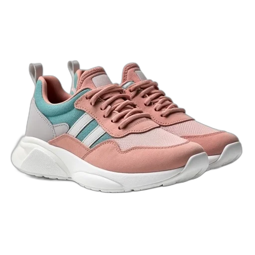 shoes, vaporwave, 3d render, pastel transparent PNG cut-out