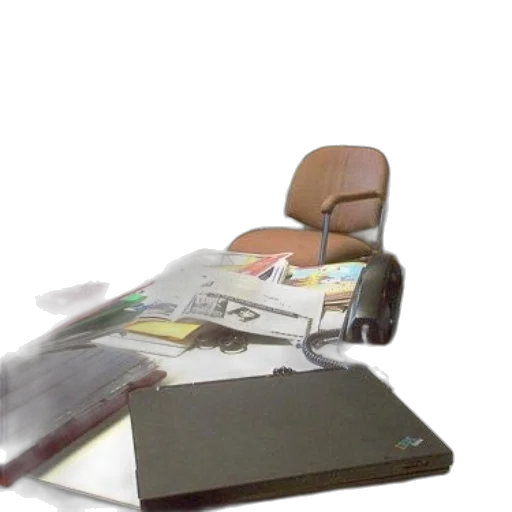 furniture, staff, robot, 3d render, photorealistic, concept art, cluttered, office transparent PNG cut-out