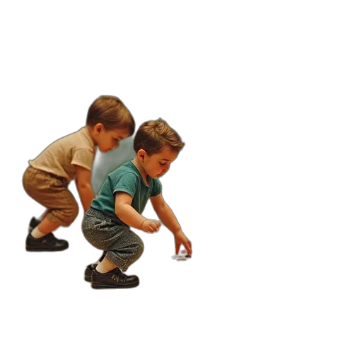shoes, 3d render, old, vintage, cardboard, playing, game, 1950 transparent PNG cut-out