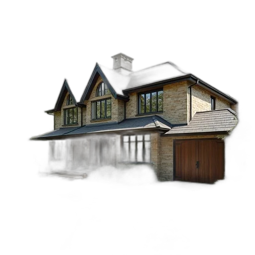 building, 3d render, photorealistic, concept art, pixel art, bedrooms, detached, house transparent PNG cut-out