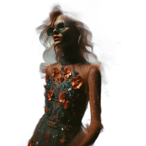 dress, hair, creature, face, concept art, photorealistic, 3d render, fantasy art transparent PNG cut-out