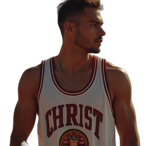 jacket, photorealistic, hand, christ, racer, tank, top transparent PNG cut-out