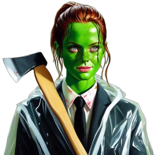 mask, face, staff, comic book art, concept art, photorealistic, pixel art, green transparent PNG cut-out