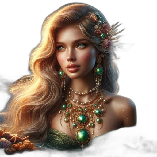 jewelry, crown, fantasy art, concept art, photorealistic, oil painting, golden, green transparent PNG cut-out
