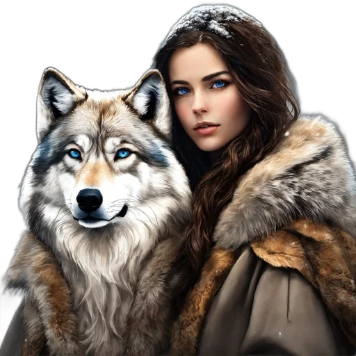 animal, jewelry, fantasy art, photorealistic, concept art, comic book art, snow, snowy transparent PNG cut-out