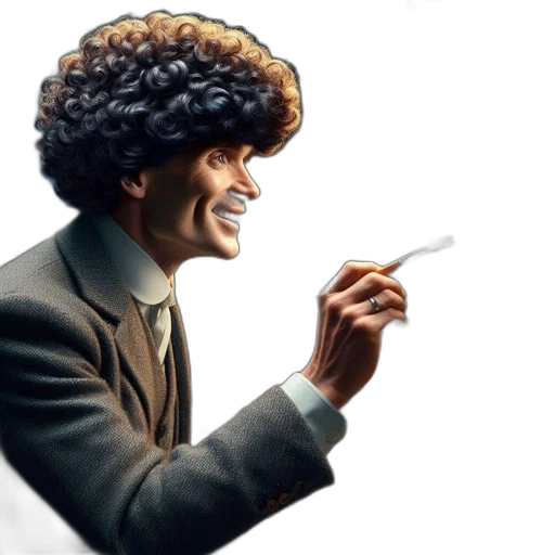 hair, hat, staff, umbrella, concept art, photorealistic, cartoon, artist transparent PNG cut-out