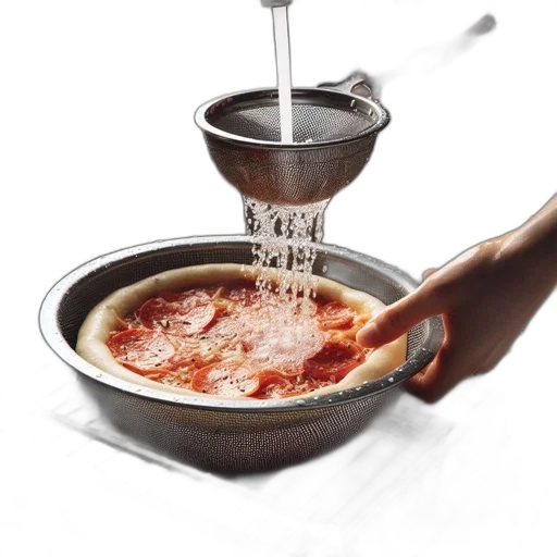food, individual, washes, just-baked, pizza, kitchen, featuring, white transparent PNG cut-out