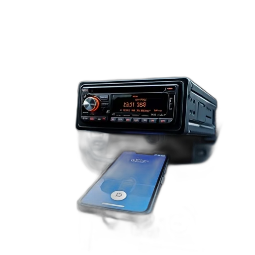 black, car, stereo, system, digital, display, control, buttons transparent PNG cut-out