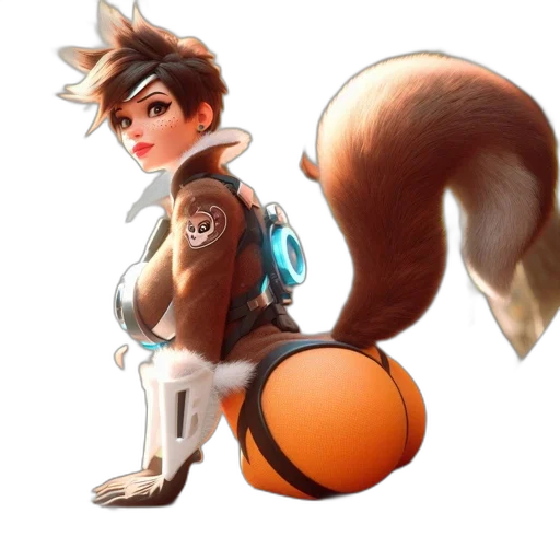 staff, animal, concept art, fantasy art, 3d render, cartoon, female, character transparent PNG cut-out