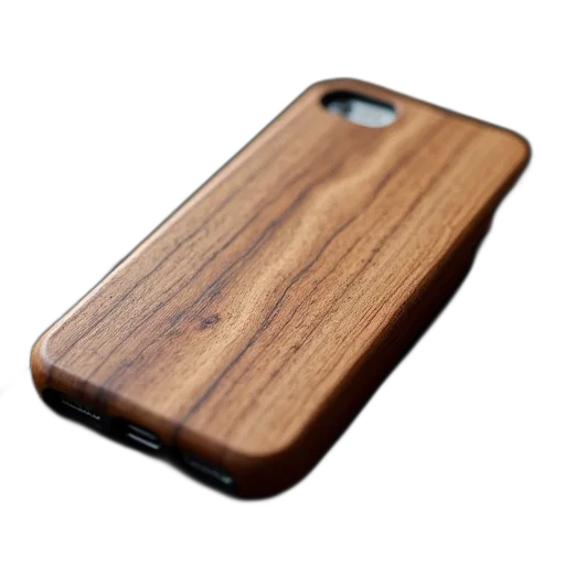 3d render, wood, grain, iphone transparent PNG cut-out