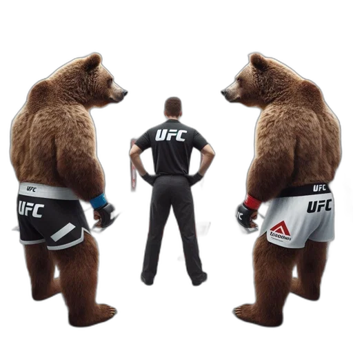 concept art, creative, representation, mma, fight, scene, depicts, two transparent PNG cut-out