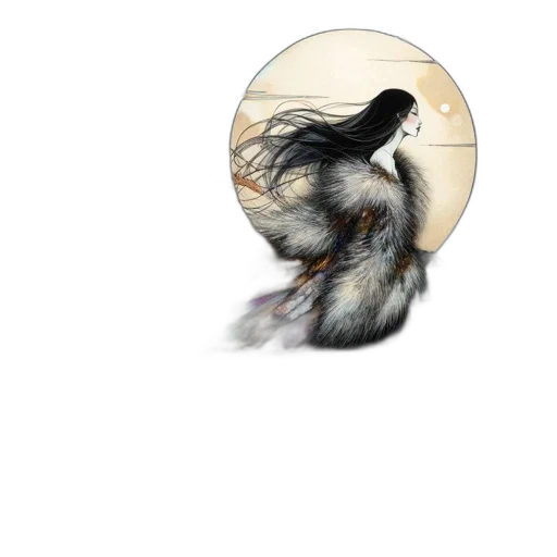 hair, animal, creature, dragon, photorealistic, fantasy art, watercolor, concept art transparent PNG cut-out