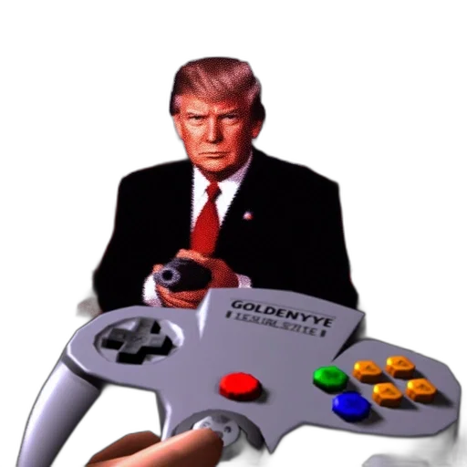 weapon, pixel art, concept art, 3d render, vaporwave, nintendo, controller, goldeneye transparent PNG cut-out