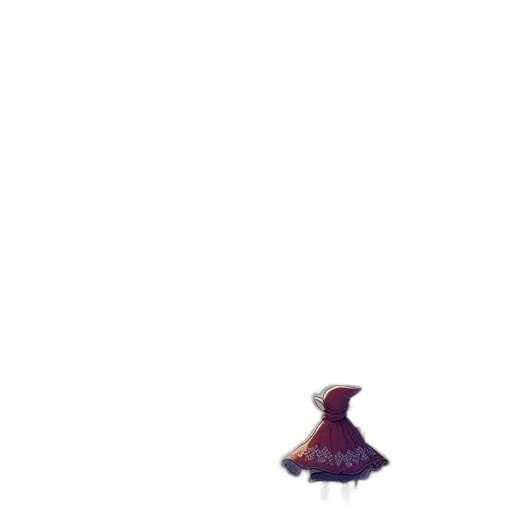 dress, hat, creature, animal, pixel art, concept art, 3d render, fantasy art transparent PNG cut-out