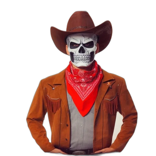 jacket, mask, hat, robot, concept art, 3d render, photorealistic, comic book art transparent PNG cut-out