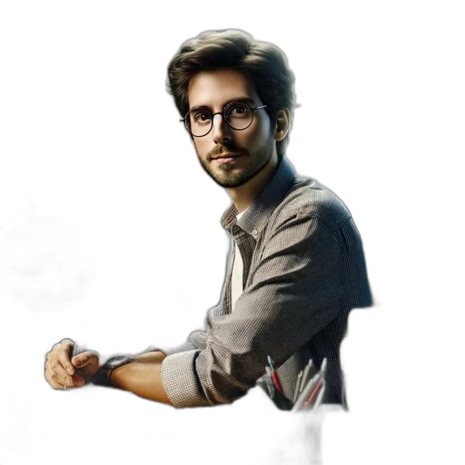 staff, jacket, weapon, photorealistic, oil painting, concept art, pixel art, man transparent PNG cut-out