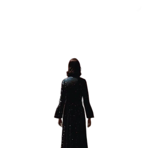 dress, jacket, staff, sword, concept art, pixel art, 3d render, outer space transparent PNG cut-out