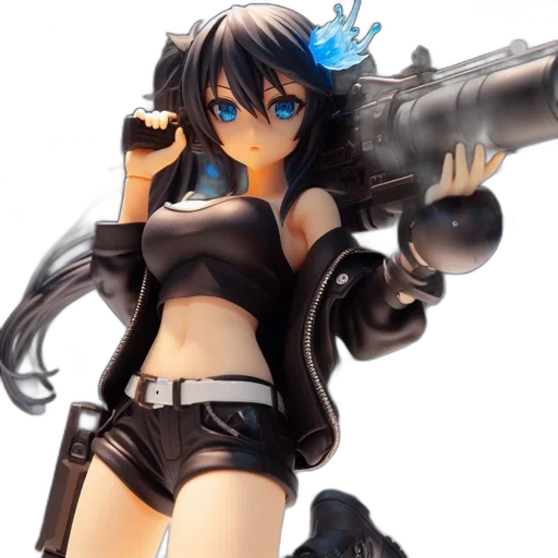 weapon, 3d render, concept art, anime, photorealistic, animated, figure, woman transparent PNG cut-out