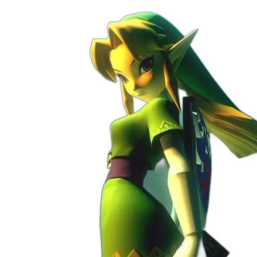 dress, concept art, 3d render, green, illustration, features, link, protagonist transparent PNG cut-out