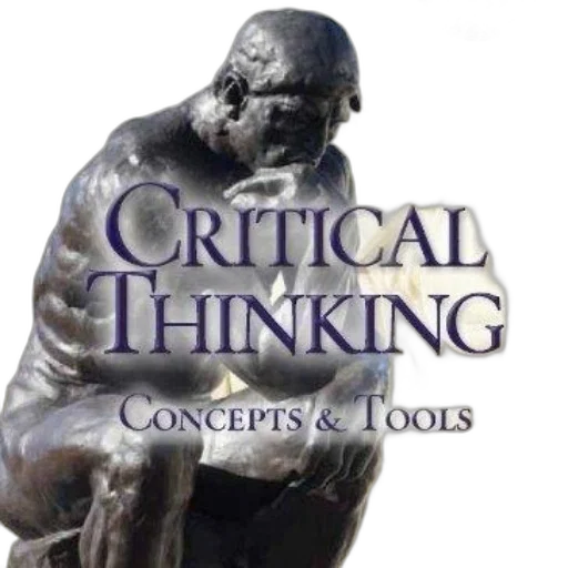 critical, thinking, concepts, tools, book, cover, featuring, statue transparent PNG cut-out
