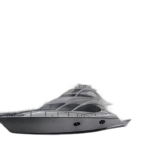 3d render, concept art, photorealistic, sleek, white, yacht, docked, marina transparent PNG cut-out
