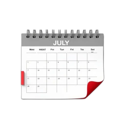 white, calendar, gray, cover, red, tab, left, side transparent PNG cut-out