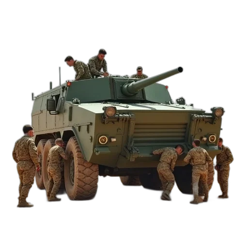 weapon, 3d render, concept art, group, soldiers, camouflage, uniforms, working transparent PNG cut-out