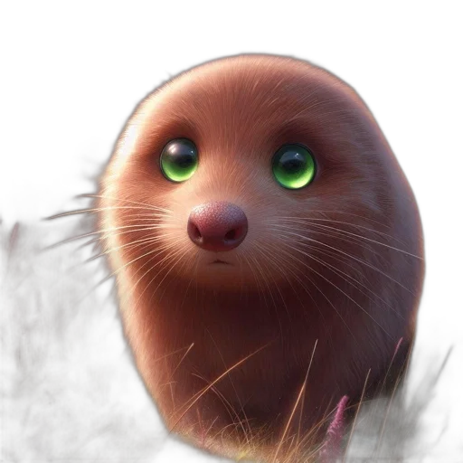 animal, creature, face, staff, 3d render, concept art, photorealistic, fantasy art transparent PNG cut-out