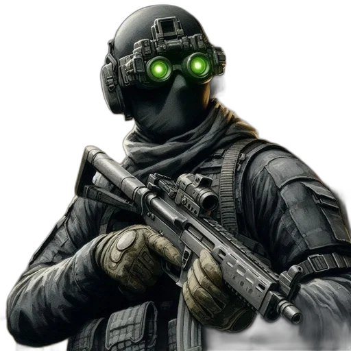 mask, weapon, face, staff, concept art, 3d render, cyberpunk, pixel art transparent PNG cut-out