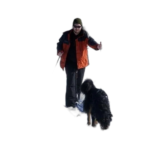 jacket, staff, animal, creature, 3d render, photorealistic, concept art, snow transparent PNG cut-out