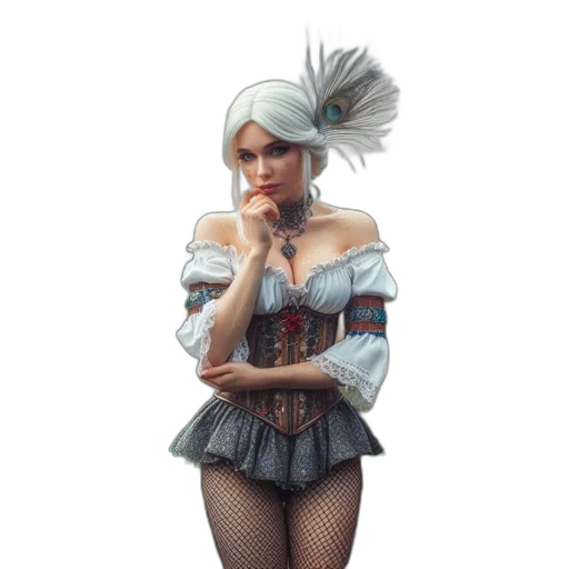 dress, hat, staff, concept art, fantasy art, pixel art, comic book art, pastel transparent PNG cut-out