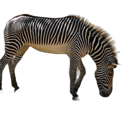 animal, creature, furniture, hair, 3d render, photorealistic, concept art, zebra transparent PNG cut-out
