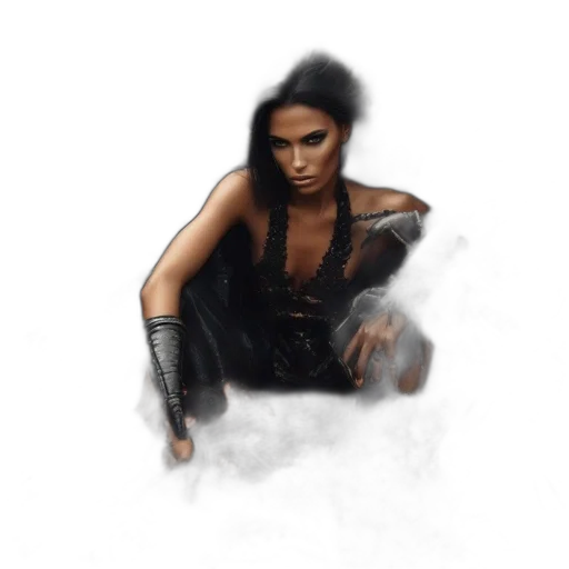 weapon, concept art, comic book art, fantasy art, photorealistic, dark, enigmatic, figure transparent PNG cut-out