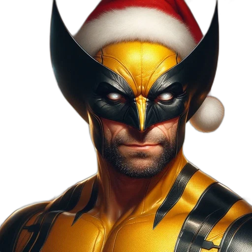 comic book art, concept art, photorealistic, figure, donning, wolverine-like, costume, complete transparent PNG cut-out