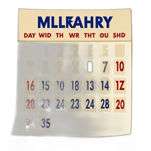 calendar, sticker, monthly, blue transparent PNG cut-out