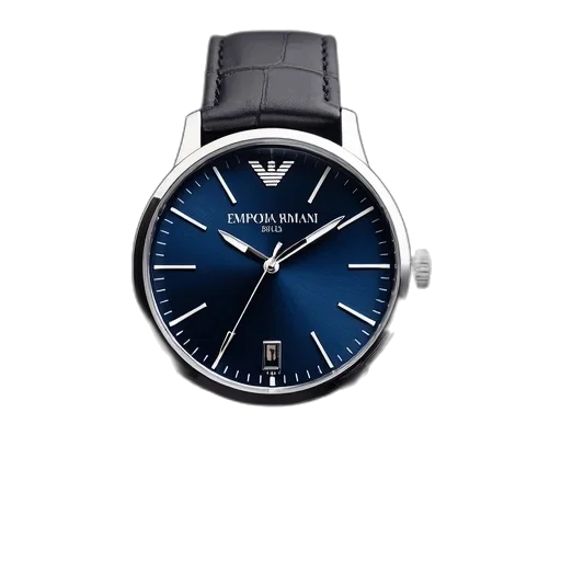 emporio, armani, blue, watch transparent PNG cut-out