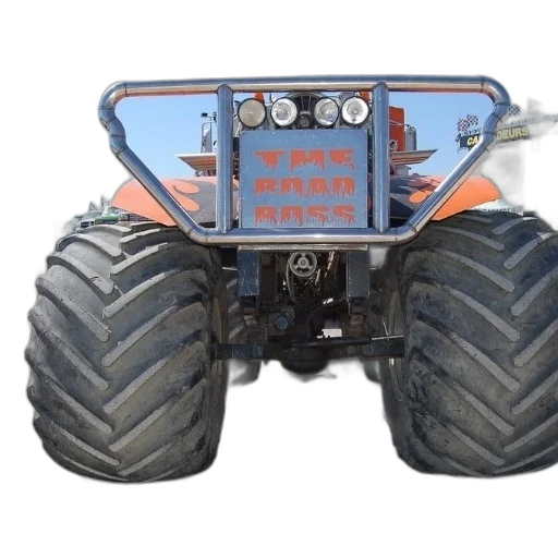 robot, large, off-road, vehicle, words, road, boss, front transparent PNG cut-out
