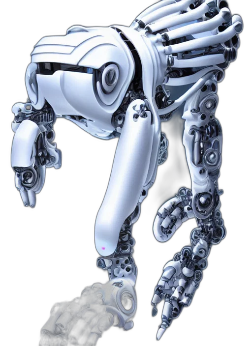robot, concept art, 3d render, cyberpunk transparent PNG cut-out
