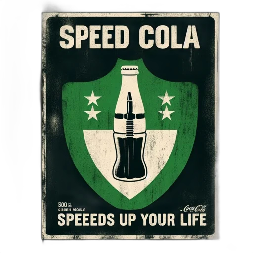 bottle, weapon, sword, concept art, stylized, coca-cola, green, white transparent PNG cut-out