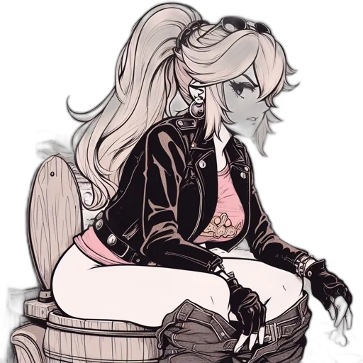 jacket, hair, concept art, cartoon, fantasy art, watercolor, monochrome, dark transparent PNG cut-out
