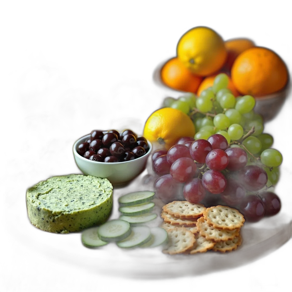 food, photorealistic, 3d render, oil painting, green, colorful, neon, earth tones transparent PNG cut-out