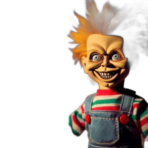 creature, 3d render, concept art, cartoon, photorealistic, orange-haired, grinning, horror transparent PNG cut-out